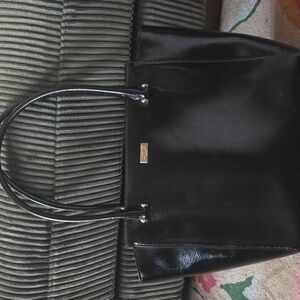 Kate Spade Shiny Black Tote Bag